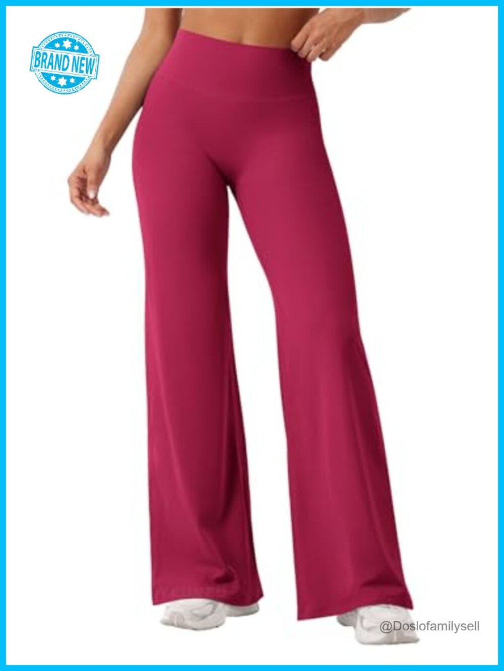 High-Waisted Straight Leggings with No Front Seam, Buttery Soft Nylon Spandex - Picture 1 of 6